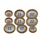 12 Pieces Faux Shell Wood Edge Buttons 15mm 4 Hole Wood Sewing Buttons